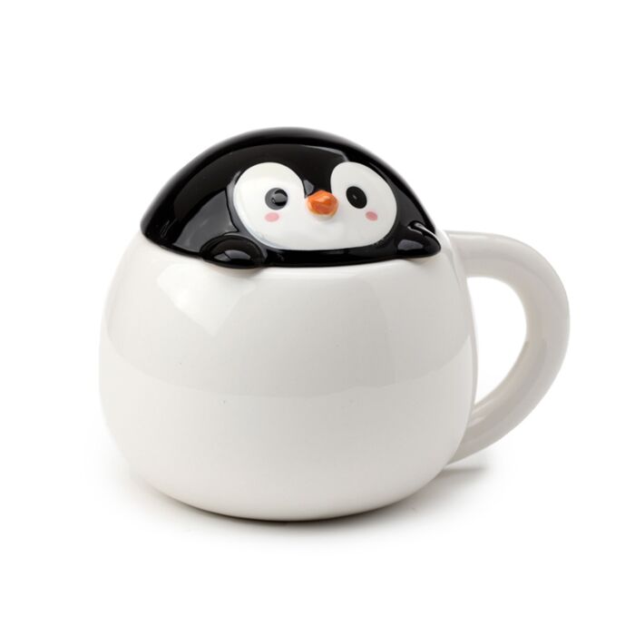 Huddle Pinguin Becher mit Tier-Deckel