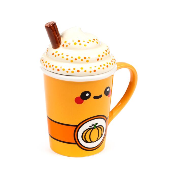 Foodiemals Pumpkin Spiced Latte Keramikbecher mit Deckel