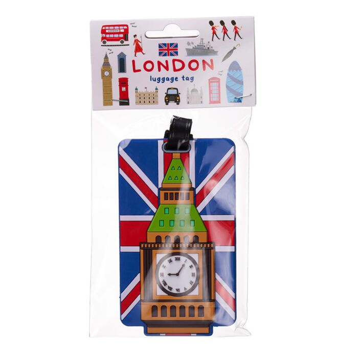  London Britische Flagge Big Ben PVC Gepäckanhänger