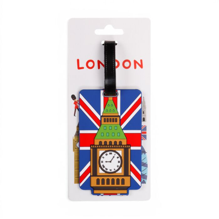  London Britische Flagge Big Ben PVC Gepäckanhänger