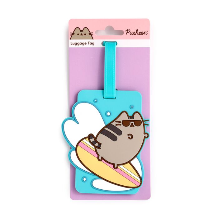 Pusheen the Cat Katze Sommer Surfing PVC-Kofferanhänger