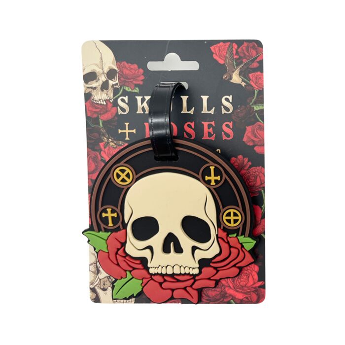 Skulls & Roses Totenkopf & Rosen PVC-Kofferanhänger