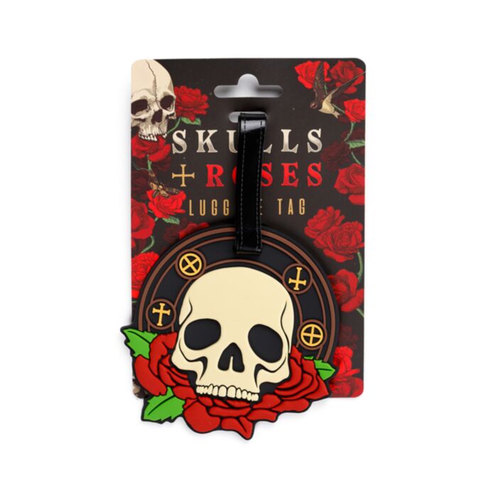 Skulls & Roses Totenkopf & Rosen PVC-Kofferanhänger