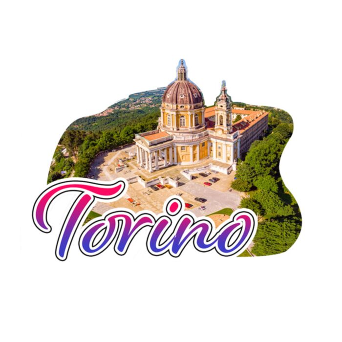 An der Küste Souvenir 3D-Magnet Torino Turin Superga