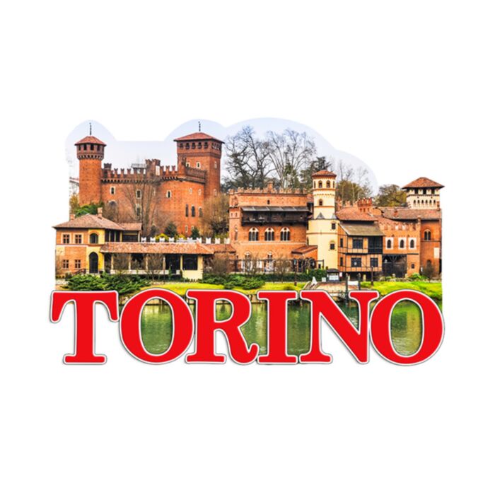 An der Küste Souvenir 3D-Magnet Torino Turin Borgo Medievale