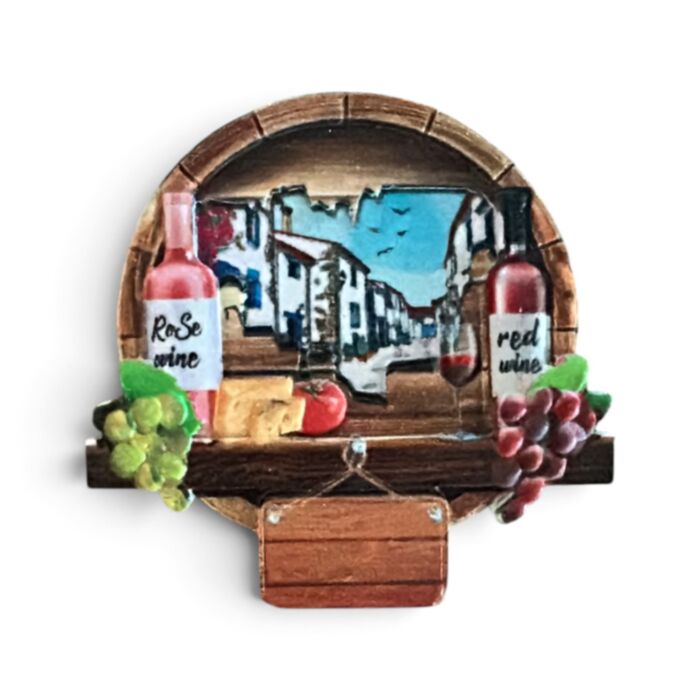 An der Küste Souvenir Magnet Wein & Käse