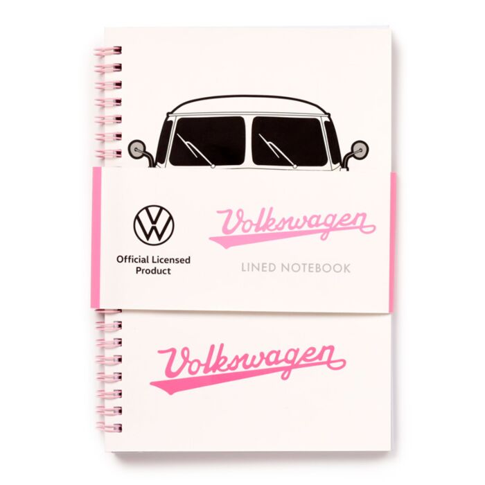 Volkswagen VW T1 Bus Bulli Sommer Liniertes Notizbuch mit Spiralbindung A5
