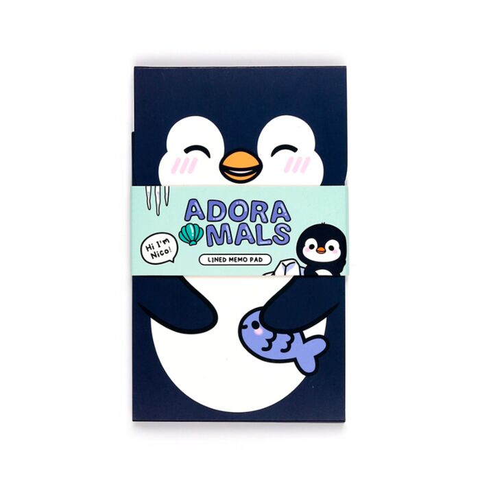 Adoramals Nico the Penguin Pinguin Aufklappbarer Notizblock 60 Seiten