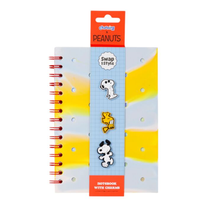 Peanuts Snoopy & Woodstock Silikon-Notizbuch A5 mit Anhänger