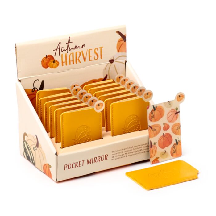 Autumn Harvest Herbst Kürbis Taschenspiegel im Etui