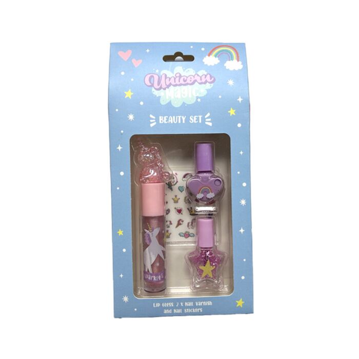 Unicorn Magic Einhorn Lipgloss- & Nagel-Kosmetik-Set