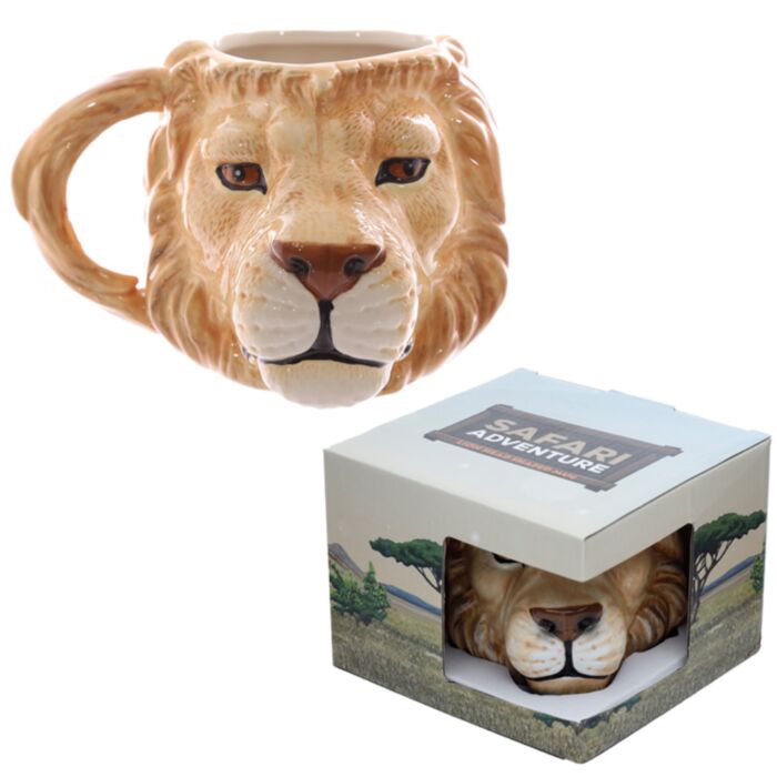Löwenkopf Figurativer Keramikbecher