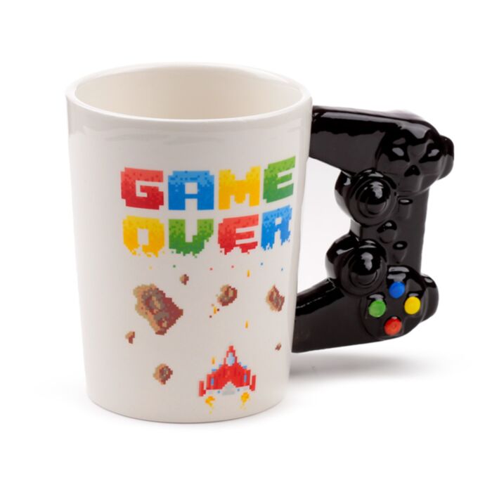 Game Over Keramikbecher mit Spielekonsole-Griff