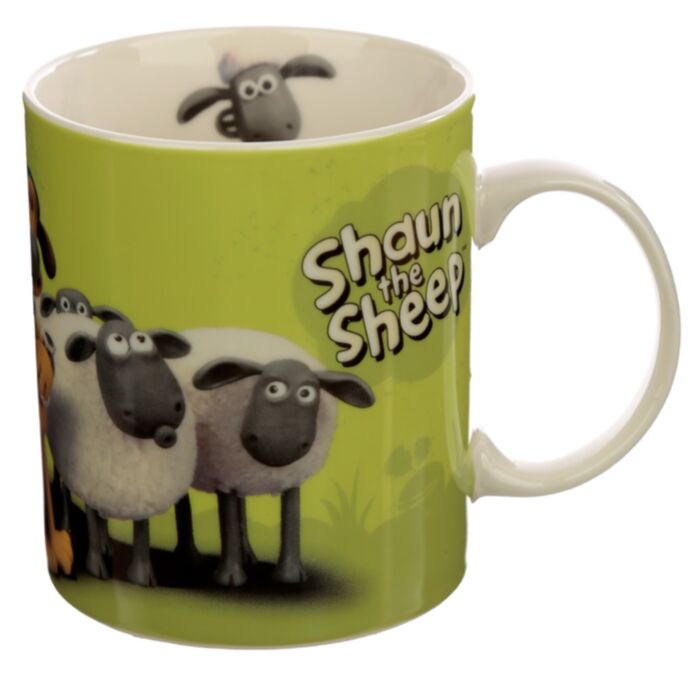 Shaun das Schaf Grüner Porzellanbecher
