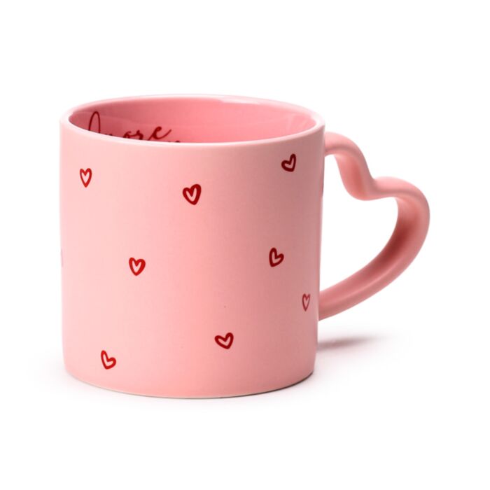 Amore Herzen Porzellanbecher mit Griff in Herzform