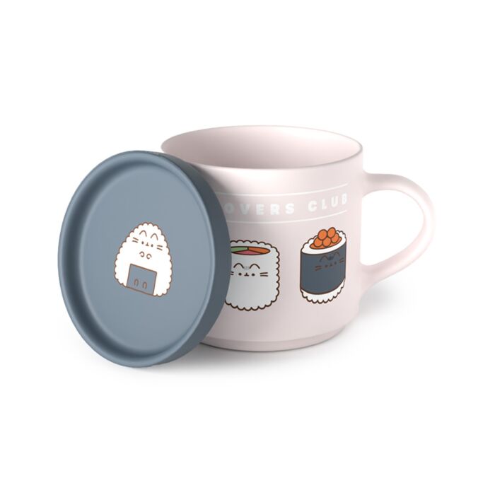 Pusheen the Cat Katze Sushi Lover Porzellanbecher & Untersetzer Set