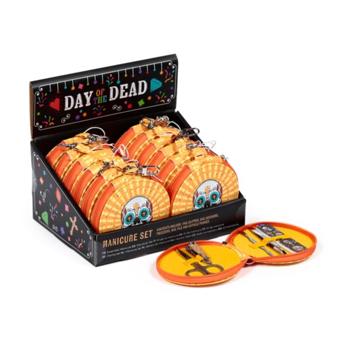 Day of the Dead Tag der Toten Rundes 5-teiliges Maniküre-Etui
