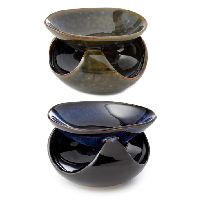 Abstrakte dunkel gesprenkelte Duftlampe aus Keramik