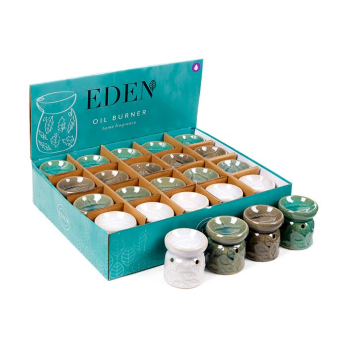 Eden kleine Duftlampe aus Keramik mit Blätter