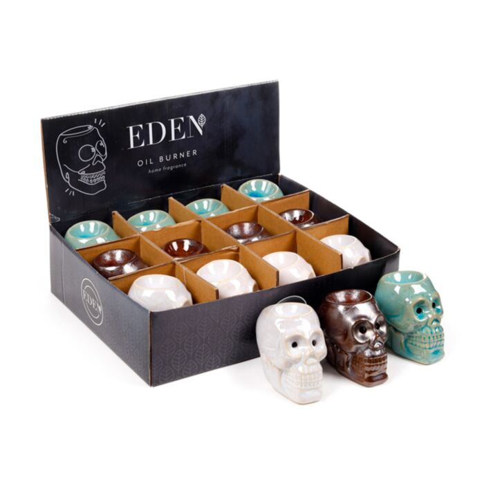 Eden Totenkopf kleine Duftlampe aus Keramik 