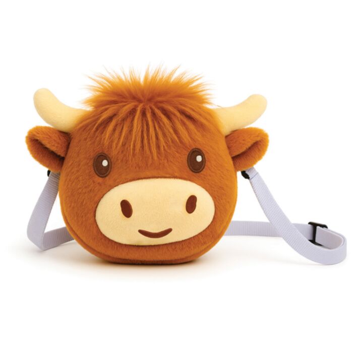 Highland Coo Kuh Plüsch-Umhängetasche