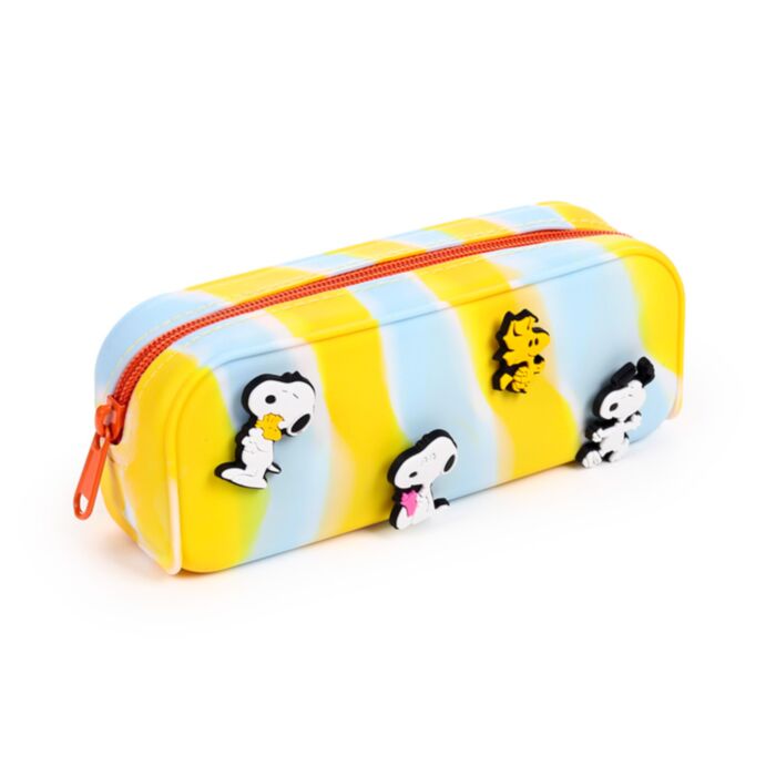 Peanuts Snoopy & Woodstock  Silikon-Federmappe mit Anhänger