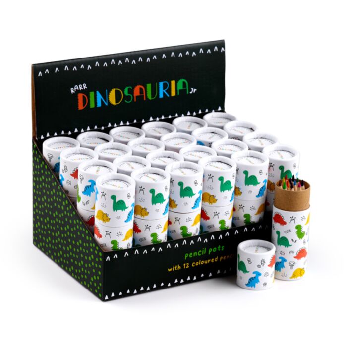 Dinosauria Dinosaurier Stiftebox mit 12 Buntstiften