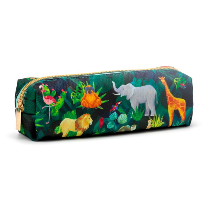 Animal Kingdom Tierwelt Canvas-Federmappe