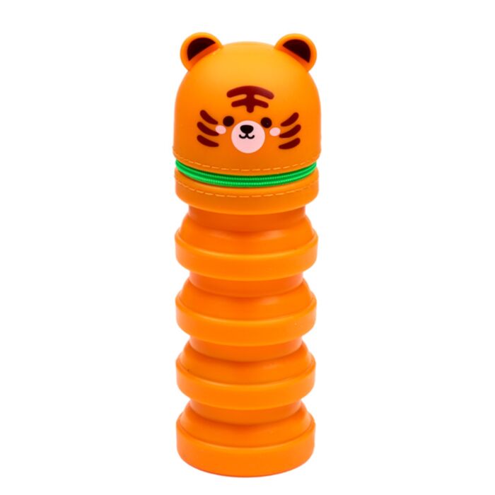 Adoramals Tiger Pop Up Silikon-Federmappe