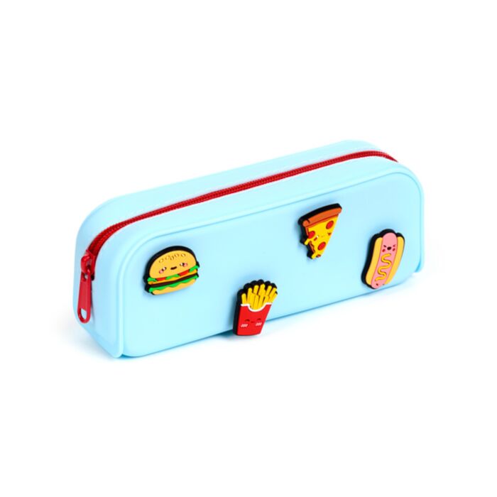 Foodiemals Fast Food Silikon-Federmappe mit Anhänger
