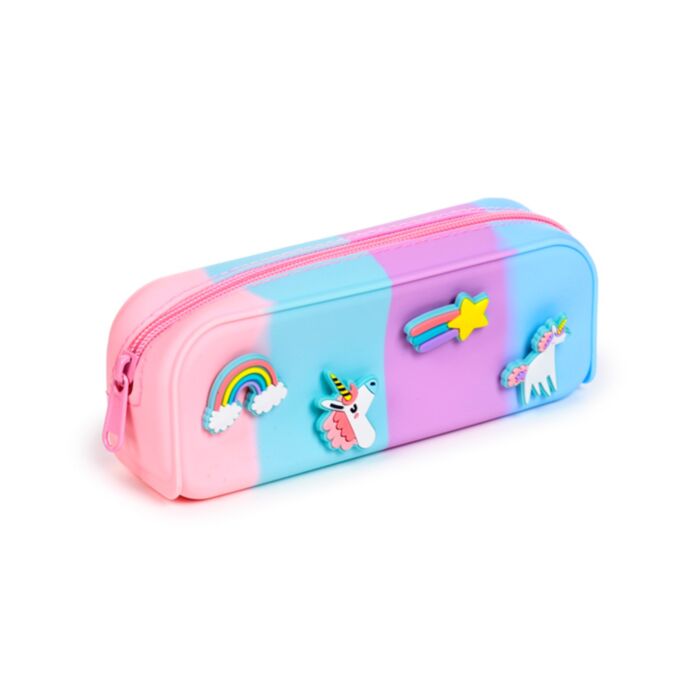 Unicorn Magic Einhorn Silikon-Federmappe mit Anhänger