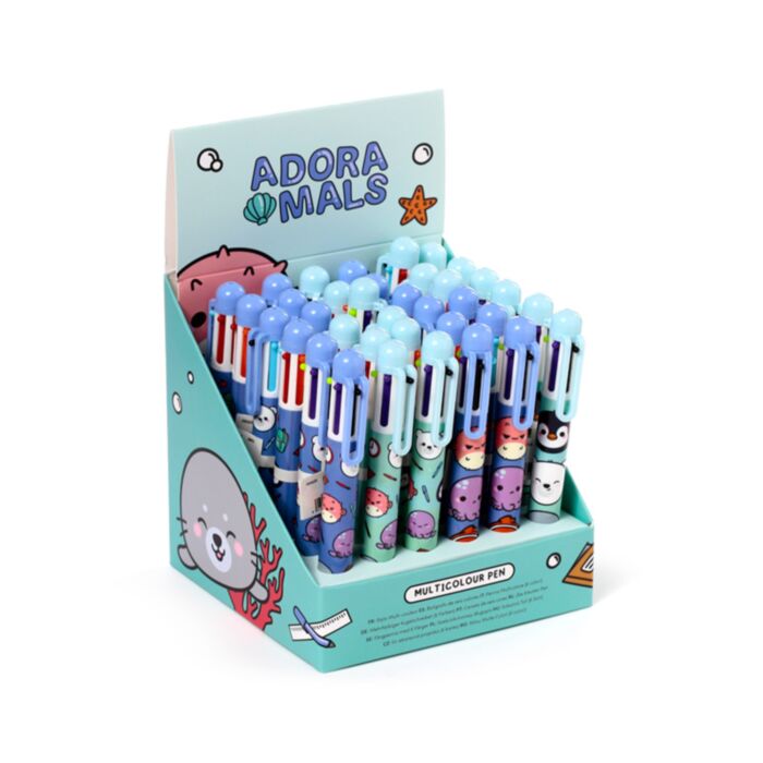Adoramals Sealife Meerestiere Mehrfarbiger Kugelschreiber (6 Farben)