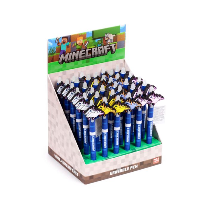 Inkredible Minecraft Radierbarer Kugelschreiber mit PVC-Topper