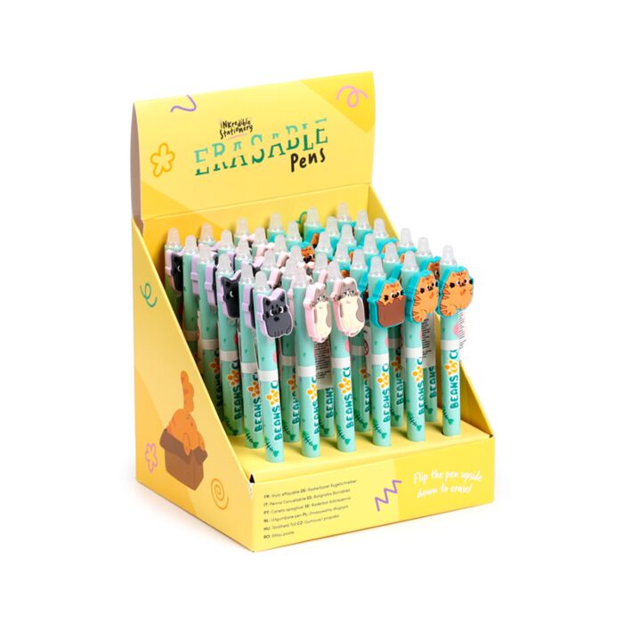 Inkredible Beans & Co. Katzen Radierbarer Stift mit PVC-Topper