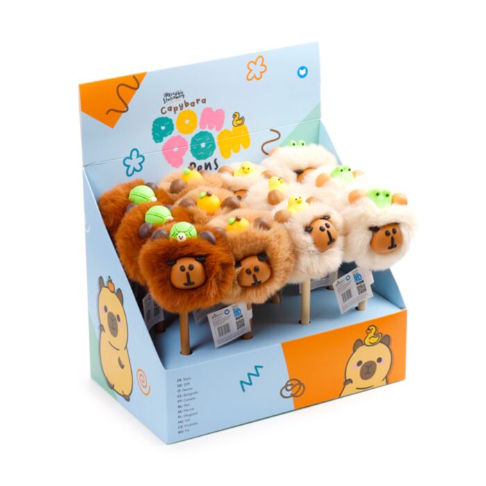 Capybara Wasserschwein Feinspitzenstift mit flauschigem Pom-Pom- Topper