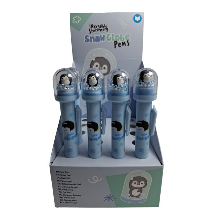 Adoramals Pinguin Kugelschreiber with Schneekugel-Topper