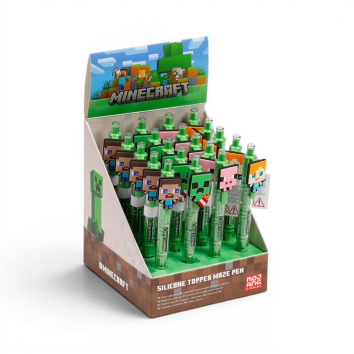 Minecraft Labyrinth Kugelschreiber mit Silikon Topper