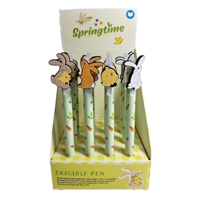 Springtime Hase & Küken Radierbarer Kugelschreiber mit PVC-Topper