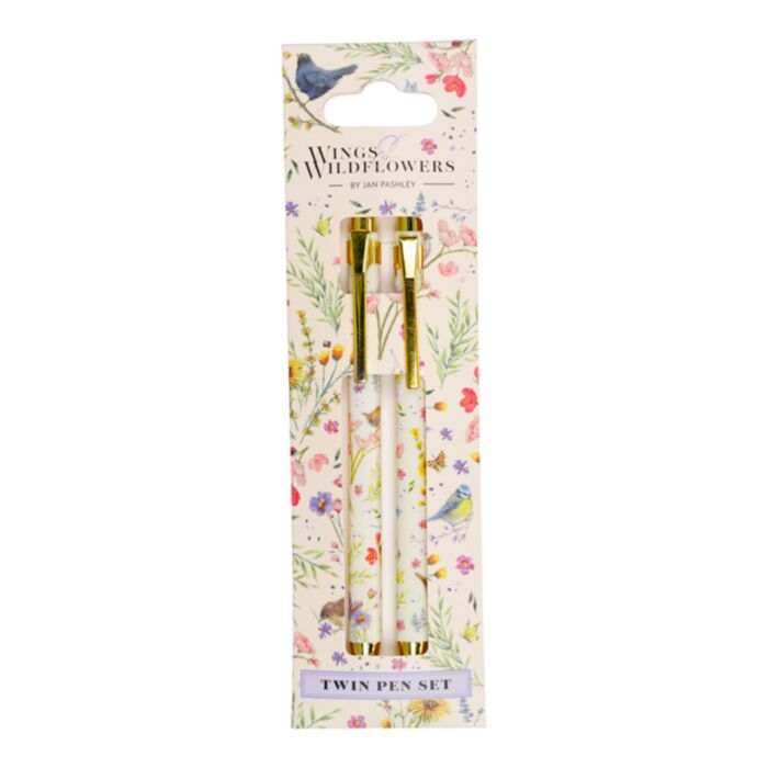 Jan Pashley Wings & Wildflowers Vögel & Wildblumen Kugelschreiber 2er-Set