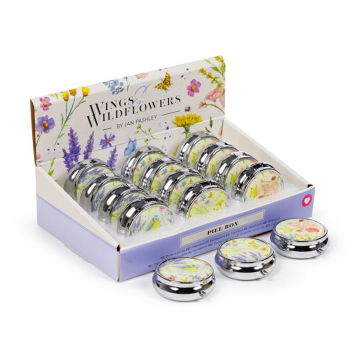 Jan Pashley Wings & Wildflowers Vögel & Wildblumen Pillendose