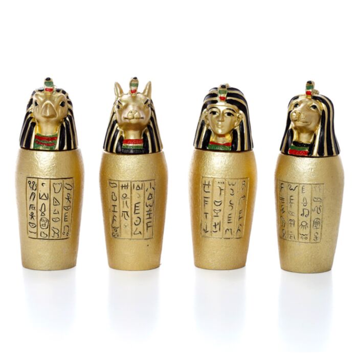 Goldenes Ägyptisches Kanope-Gefäß