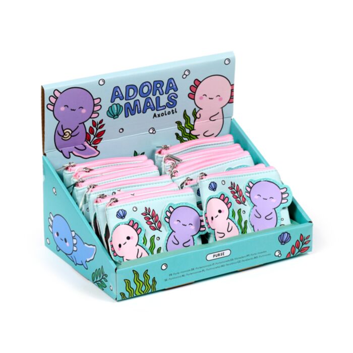 Maddie der Axolotl Adoramals geformte Geldbörse