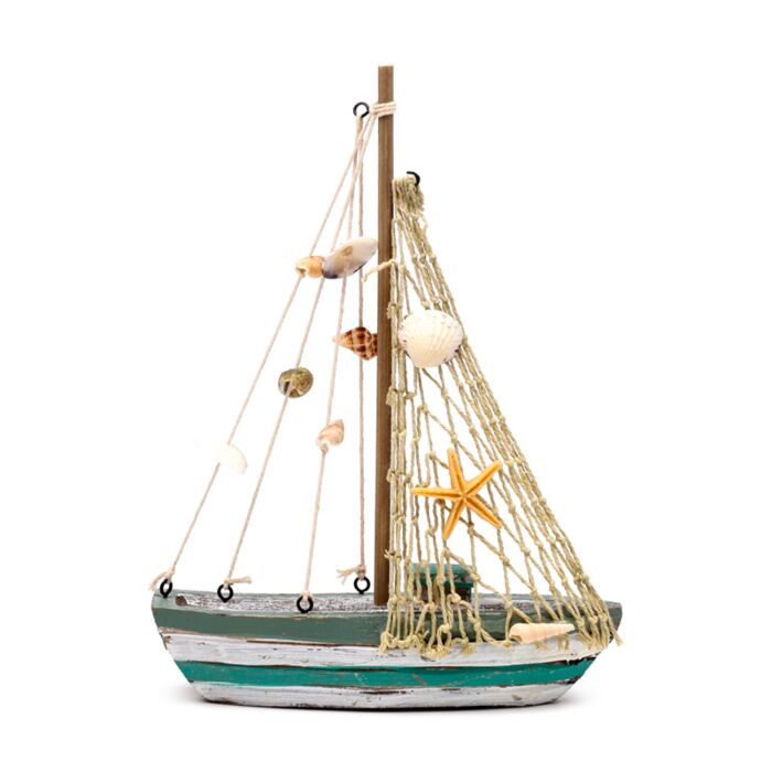 Strand-Souvenir - Segelschiff mit Muscheln