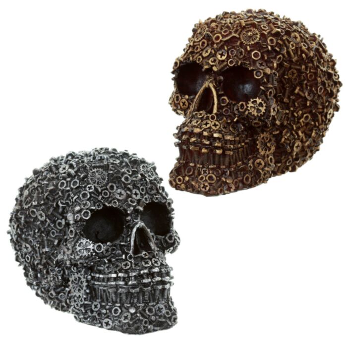 Muttern und Schrauben Totenkopf Deko