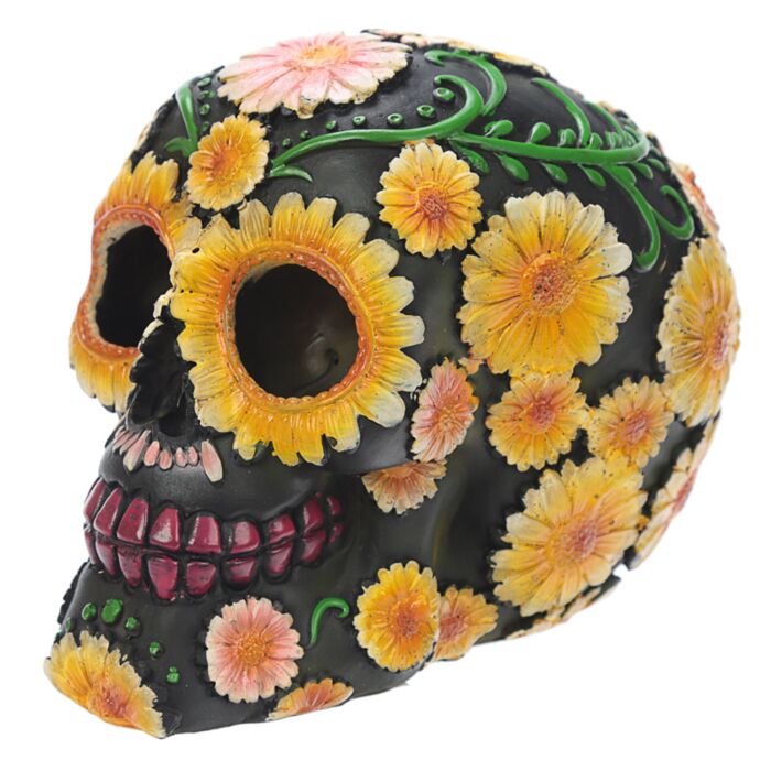 Day of the Dead Tag der Toten Totenkopf mit Blumenmotiv