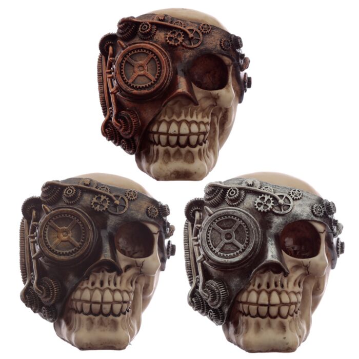 Steampunk Totenkopf Deko