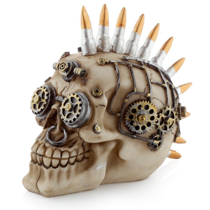 Steam Punk Totenkopf mit Bullet Mohican