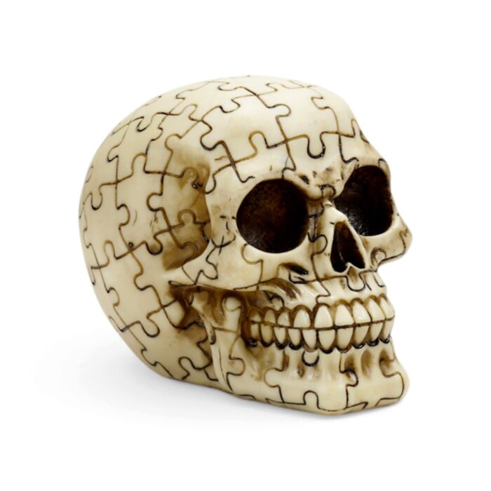 Totenkopf mit Puzzlemuster 