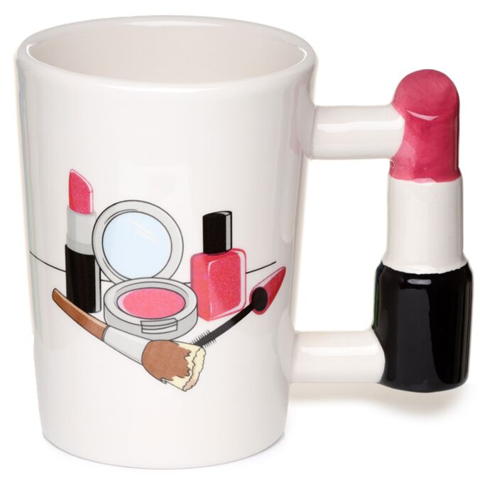 Werkzeug für Mädchen Lippenstift geformter Henkel Tasse
