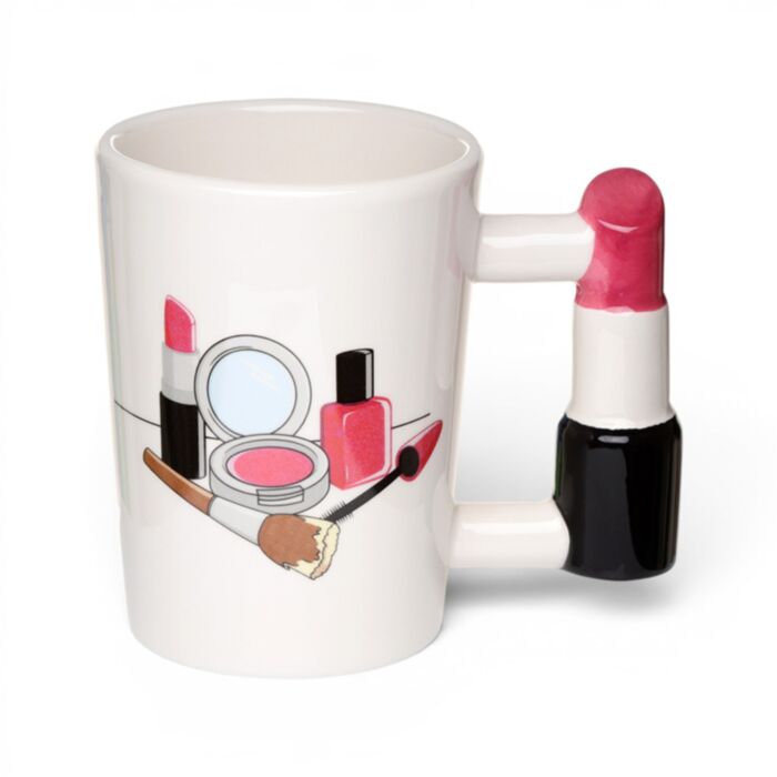 Werkzeug für Mädchen Lippenstift geformter Henkel Tasse